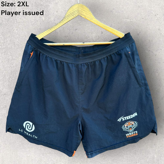 WESTS TIGERS 2025 PLAYER ISSUED TRAINING SHORTS