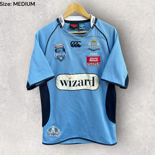 NSW BLUES 2008 CENTENARY OF RUGBY LEAGUE CANTERBURY JERSEY