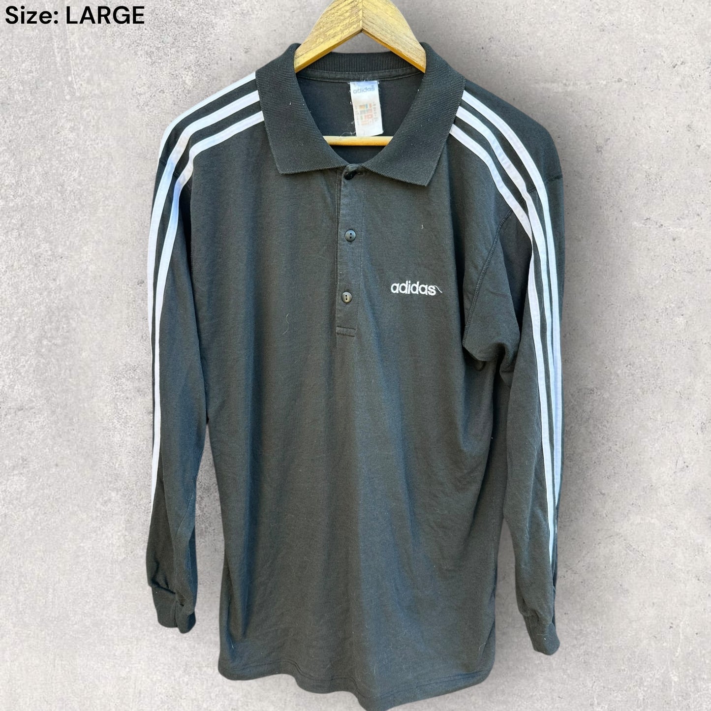 ADIDAS LONG SLEEVE VINTAGE JERSEY STYLE SHIRT