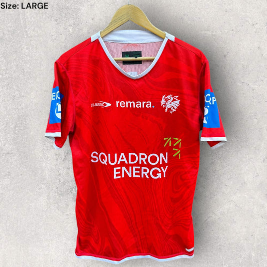 ST GEORGE ILLAWARRA DRAGONS 2025 RED TRAINING SHIRT PLAYER ISSUED SIONE FINAU