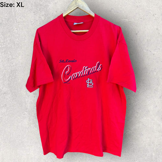 St Louis Cardinals Lee Sport Vintage Y2K Red Stitched MLB shirt