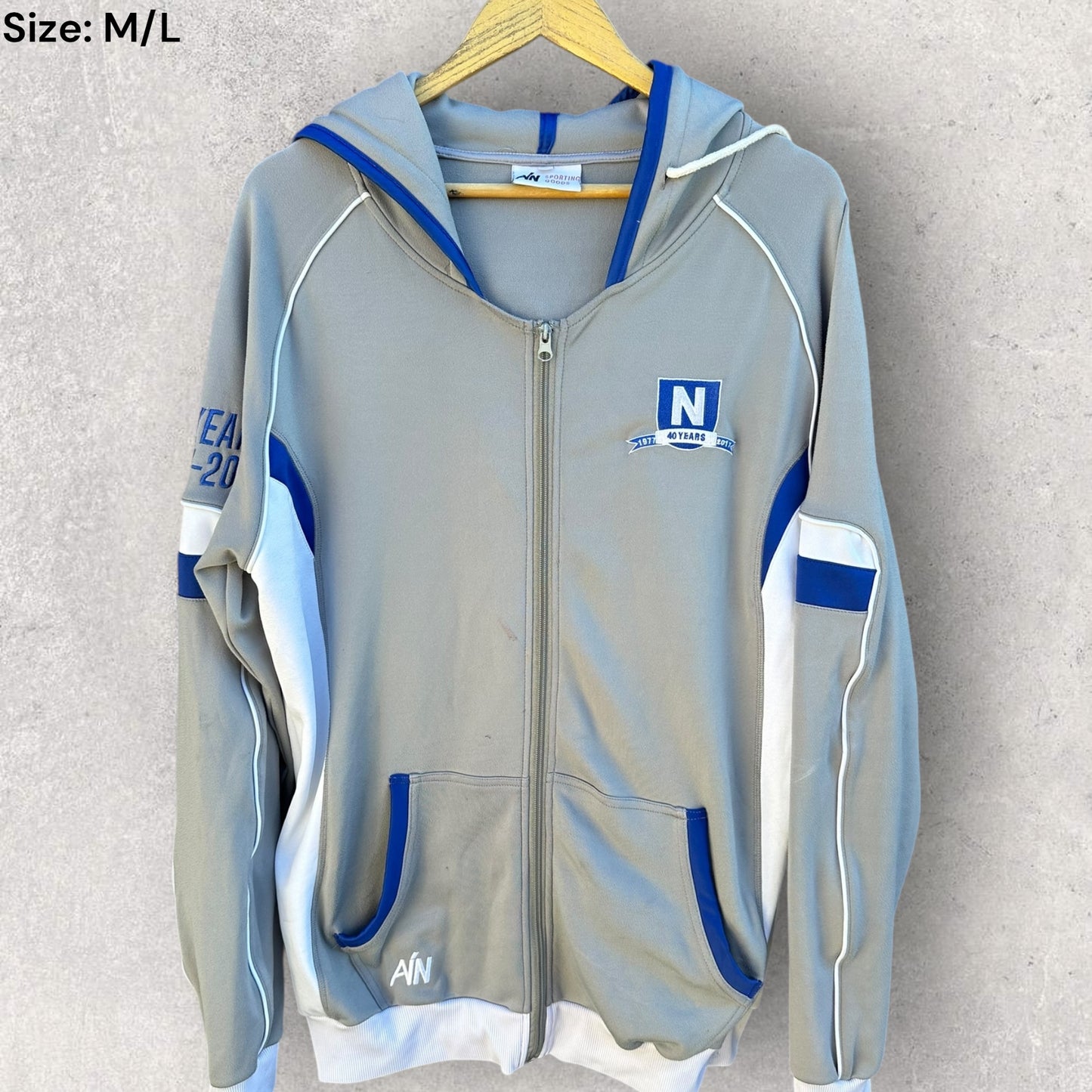 NARELLAN JETS 2011 GREY NSW RUGBY LEAGUE HOODED JUMPER