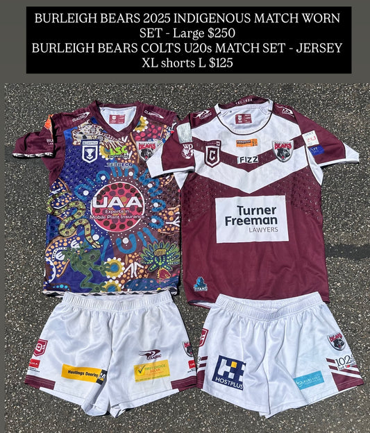 BURLEIGH BEARS COLTS MATCH SET + BEANIE