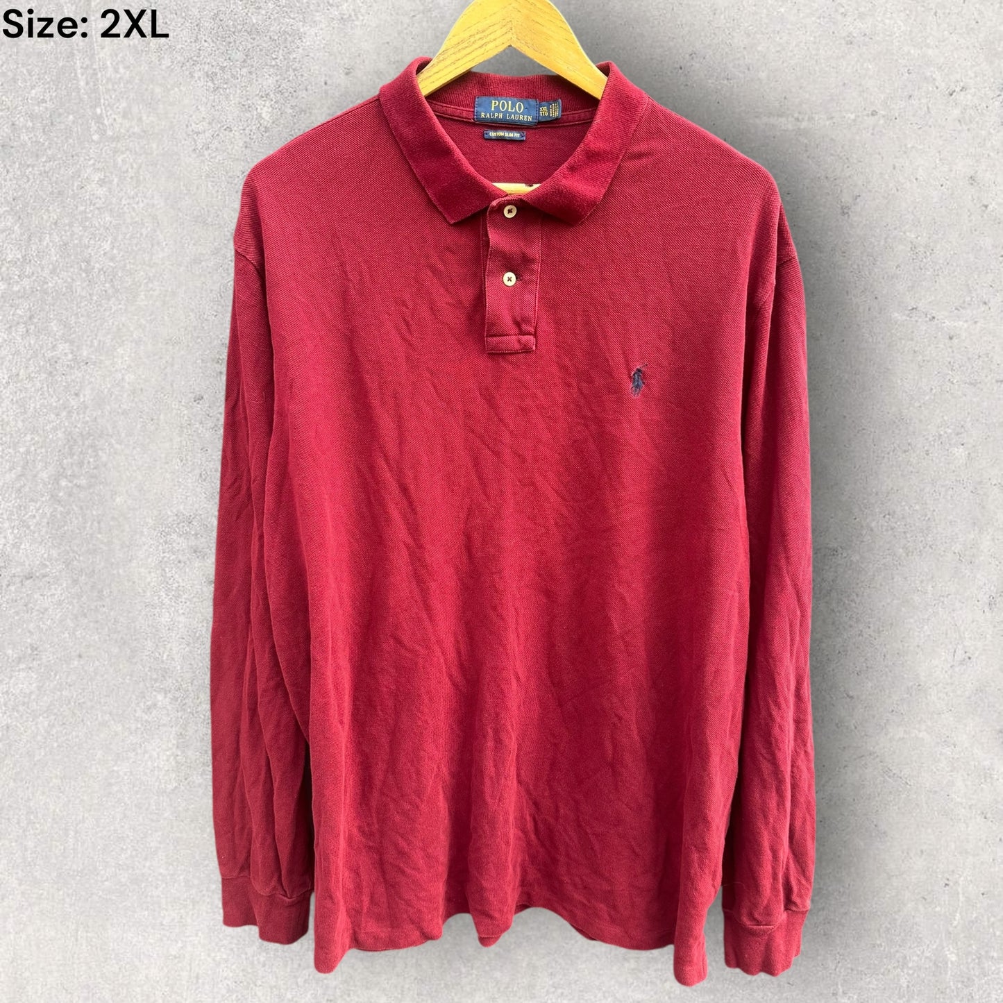 Ralph Lauren Polo Red Long Sleeve Polo Shirt