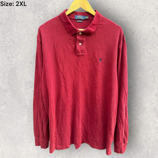 Ralph Lauren Polo Red Long Sleeve Polo Shirt