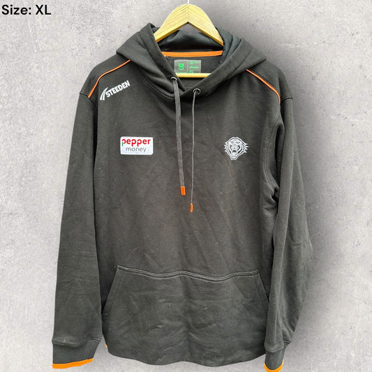 Wests Tigers 2025 Steedan Black Hooded Jumper Player Issued Terrell May