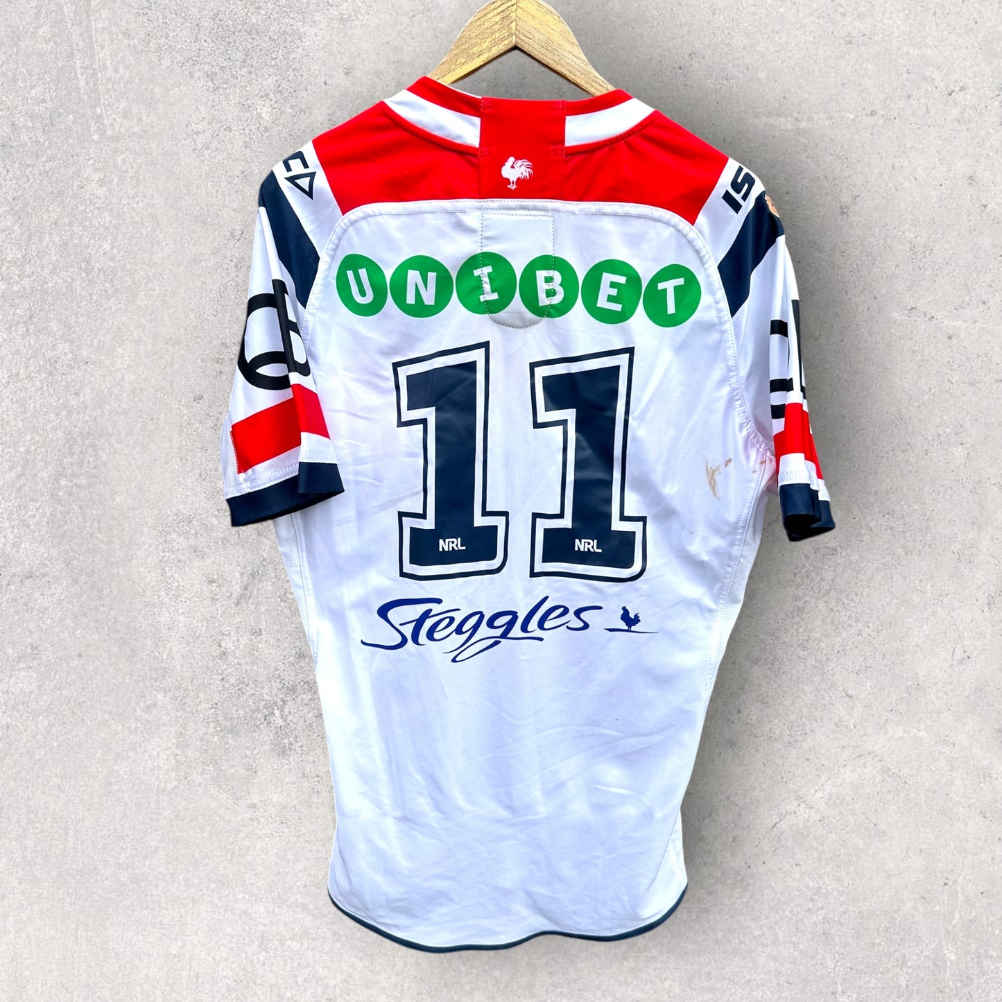 SYDNEY ROOSTERS 2018 AWAY MATCH WORN JERSEY BY BOYD CORDNER