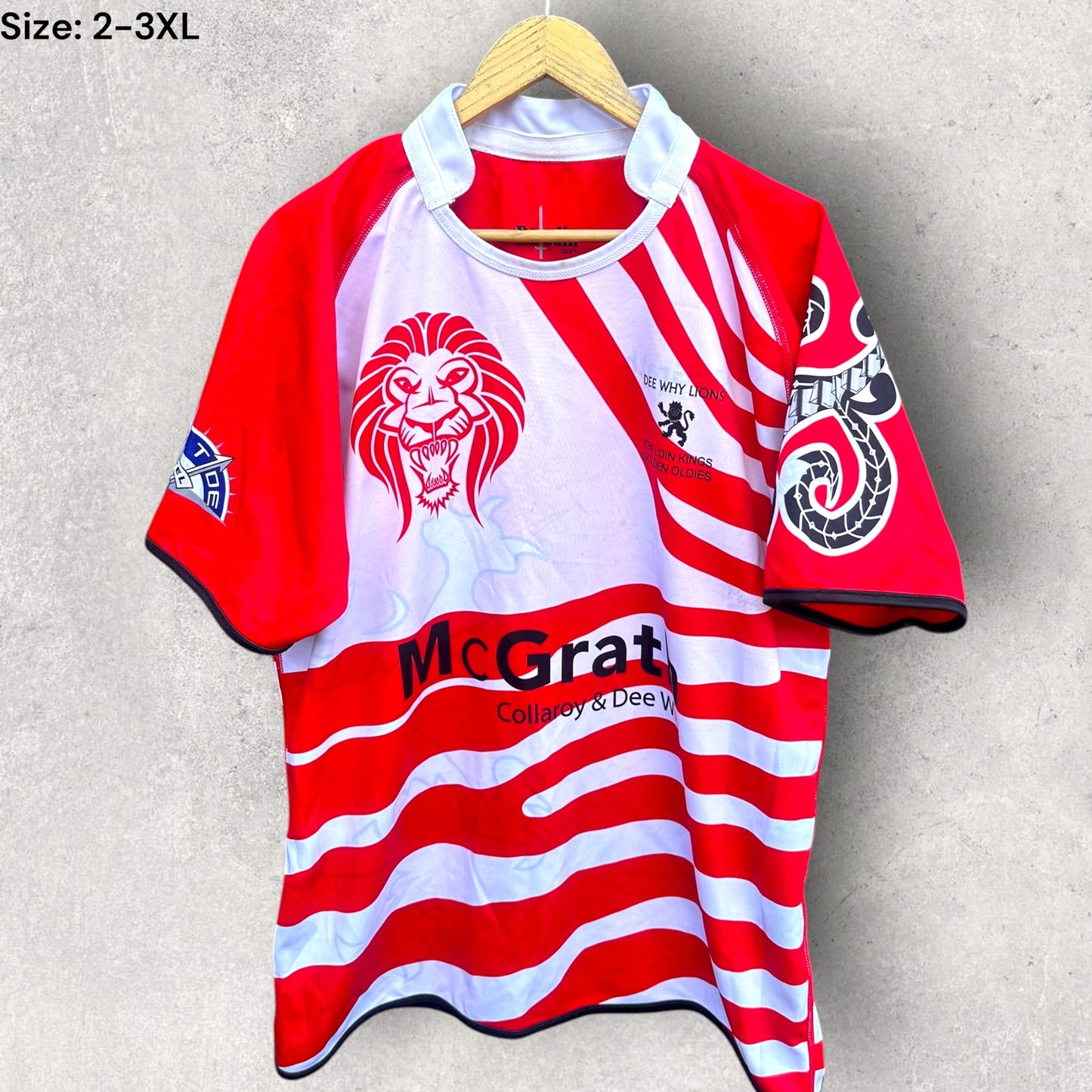 DEE WHY LIONS MATCH WORN RUGBY UNION JERSEY