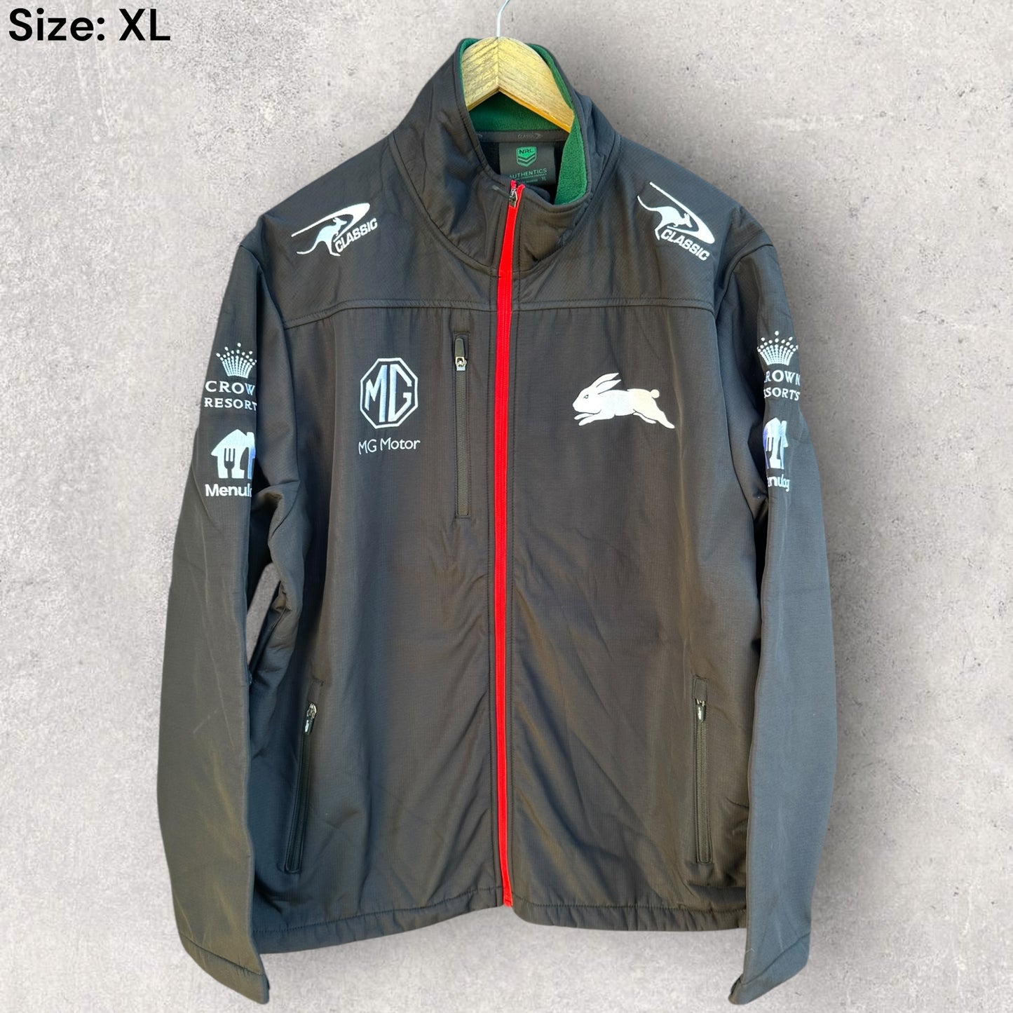 South Sydney Rabbitohs Classic Soft Shell Jacket Issued to J Host Brand New