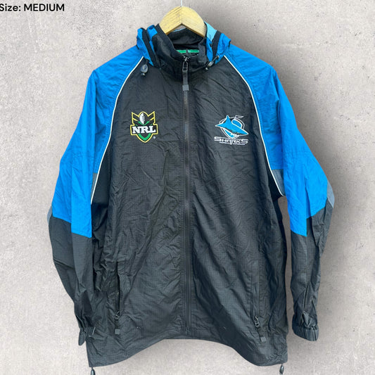 CRONULLA SHARKS VINTAGE ISC WINDBREAKER HOODED JACKET