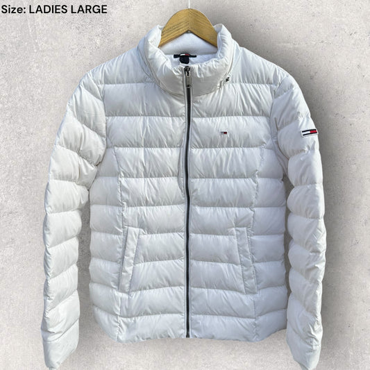 TOMMY HILFIGER LADIES WHITE PUFFER JACKET