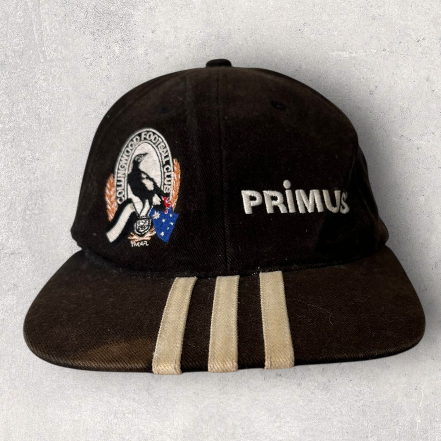 COLLINGWOOD MAGPIES VINTAGE ADIDAS BLACK AFL HAT