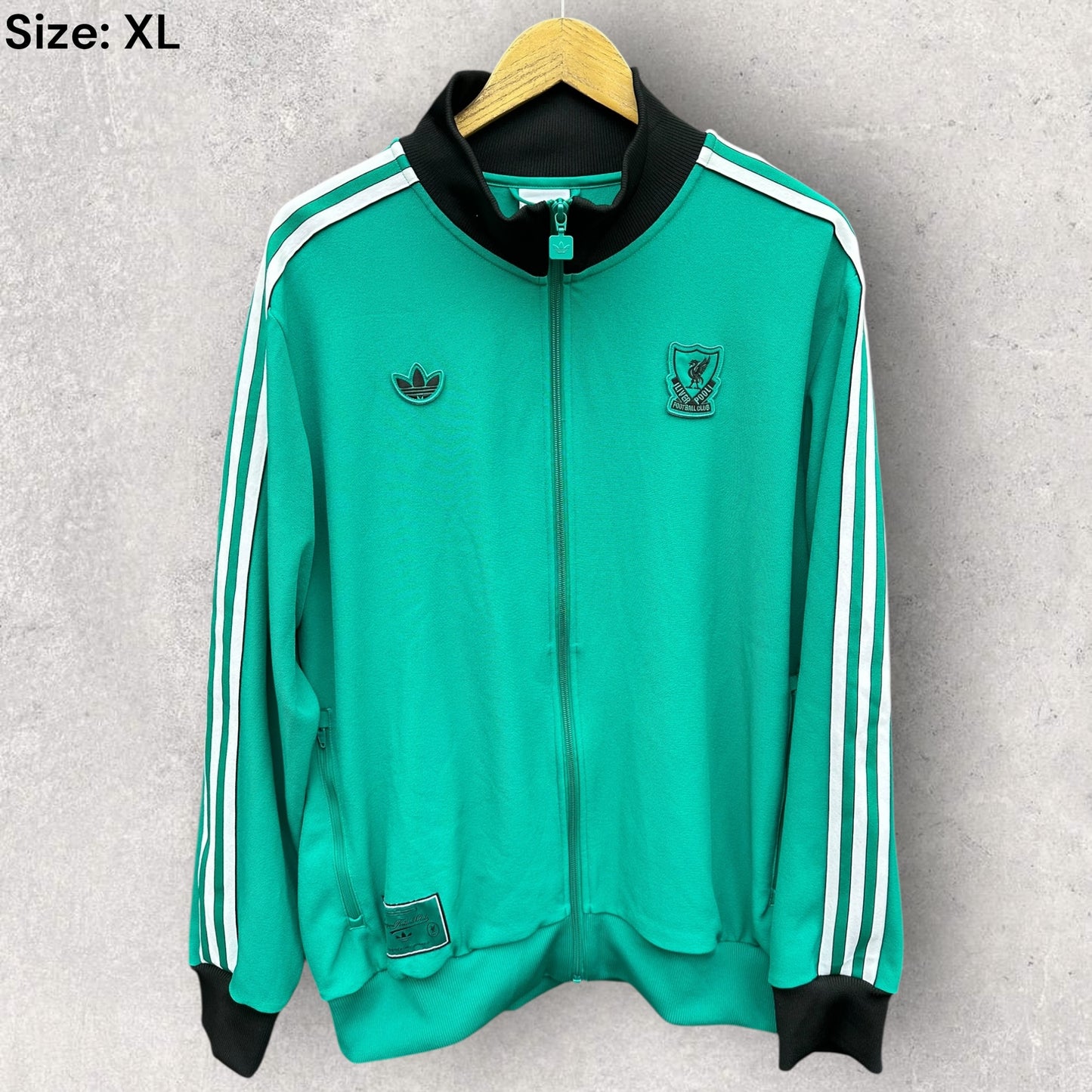 Liverpool FC Terrace Icons Track Top Green Adidas Football Jacket