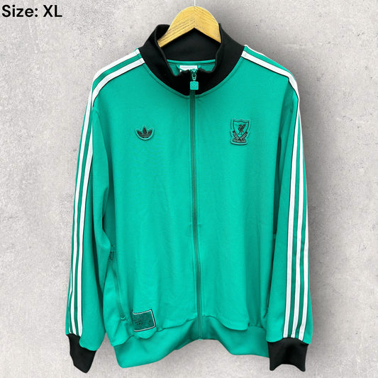 Liverpool FC Terrace Icons Track Top Green Adidas Football Jacket