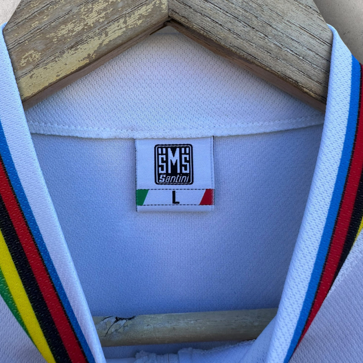 Santini Peugeot Cycling White Shirt Jersey