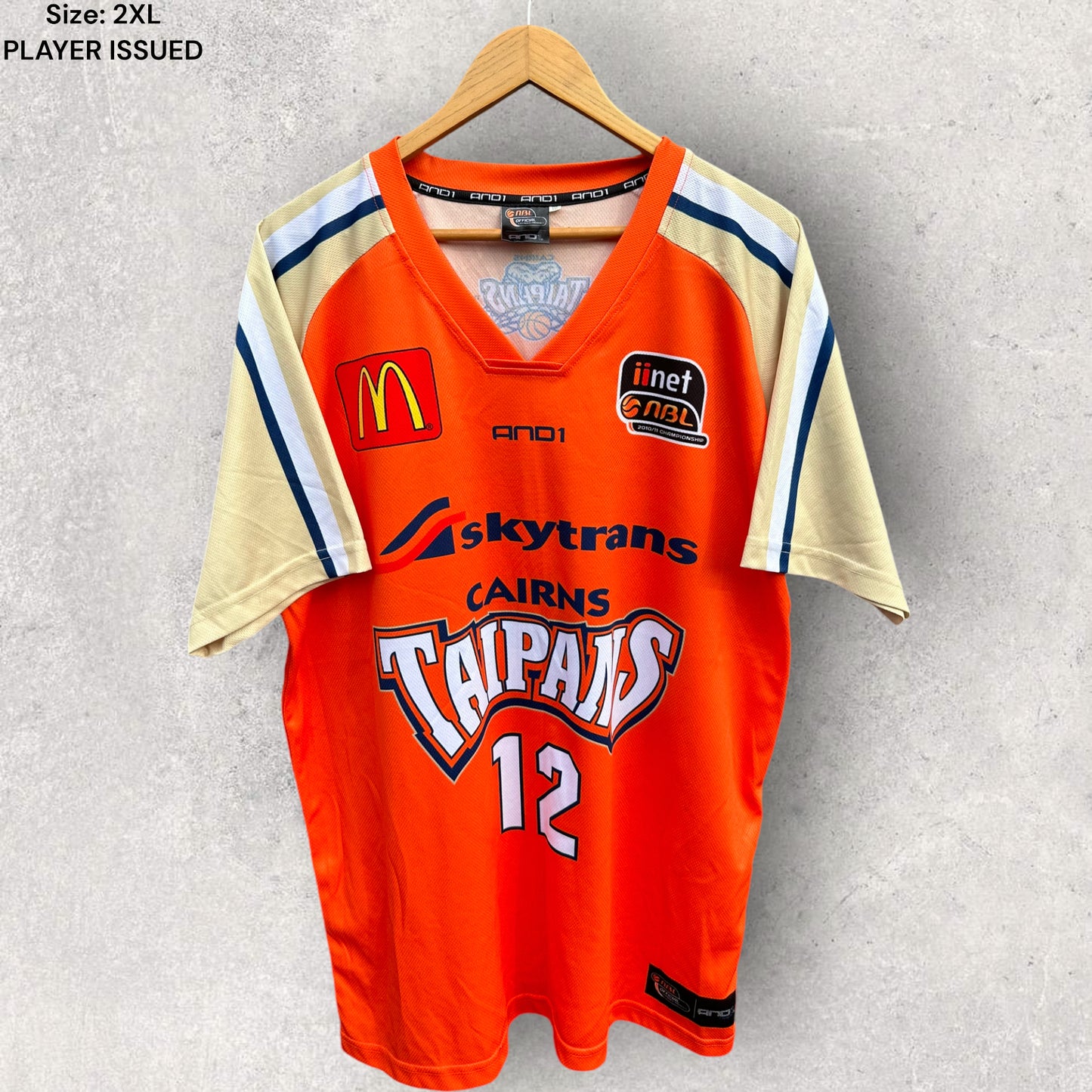 CAIRNS TAIPANS DANIEL DILLON PLAYER WORN WARMUP JERSEY