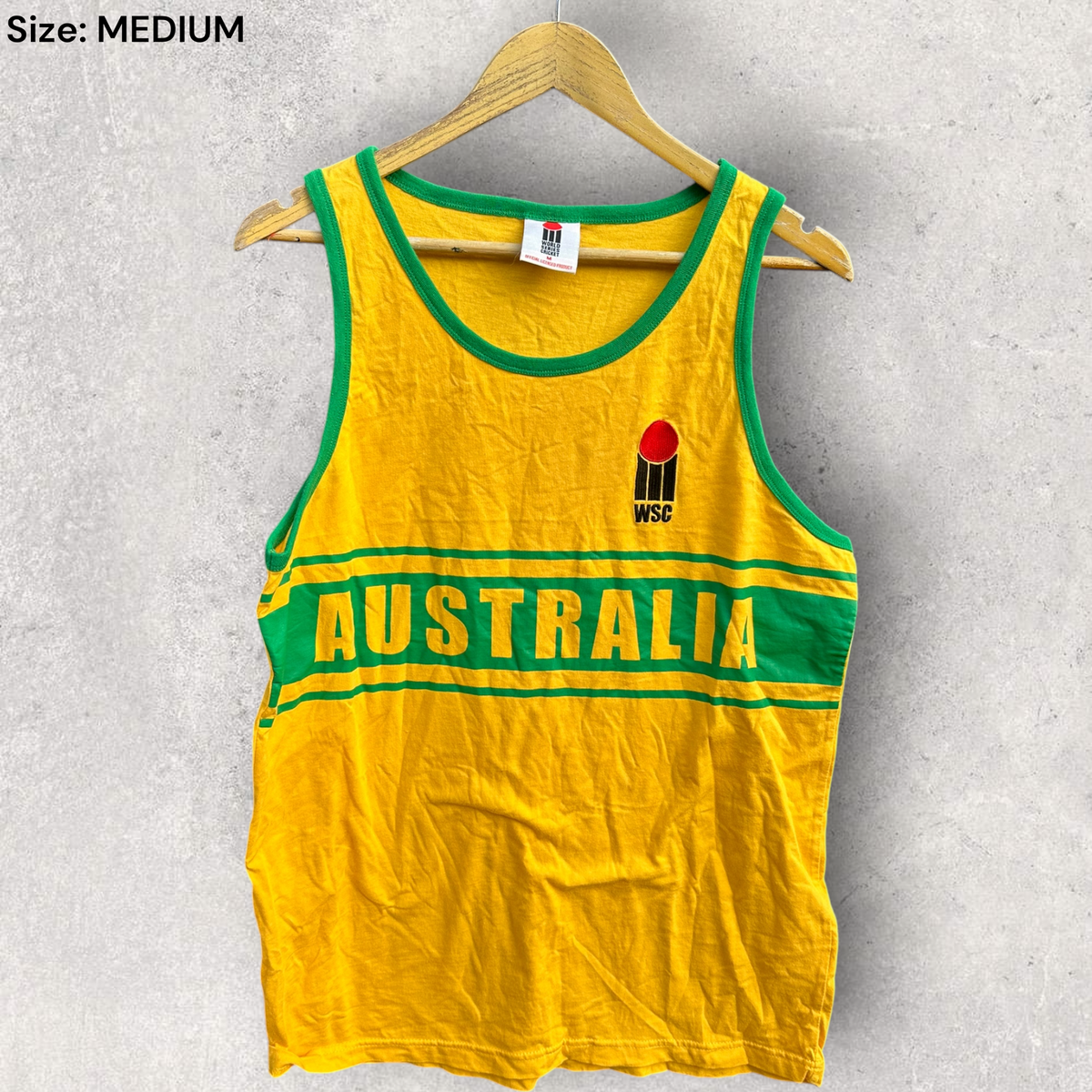 Australia World Series Cricket Yellow Singlet