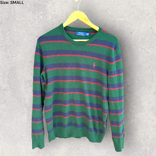 RALPH LAUREN GREEN WOOL PULLOVER JUMPER