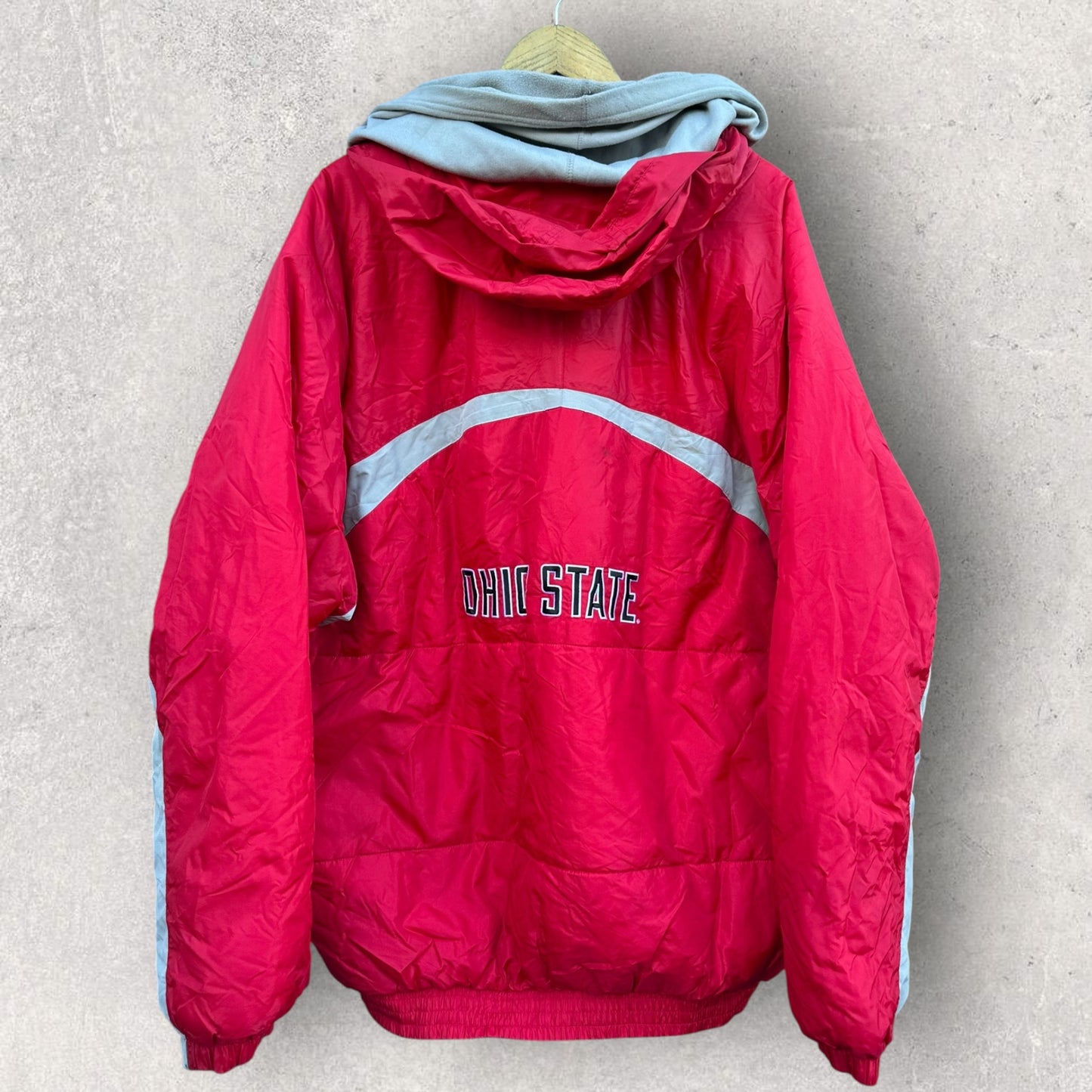 OHIO STATE BUCKEYES NIKE TEAM VINTAGE NCAA HOODED JACKET