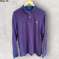 RALPH LAUREN POLO RED & BLUE LONG SLEEVE POLO SHIRT