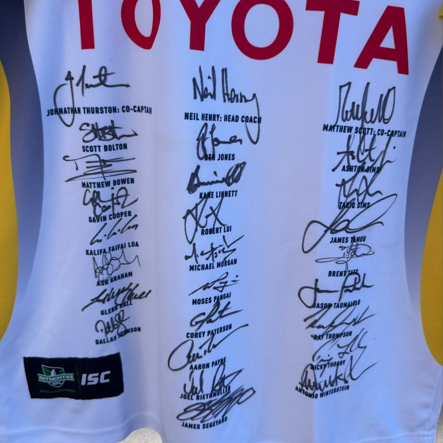 North Queensland Cowboys 2012 Away Team Signed NRL Jersey