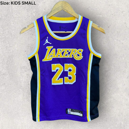 LEBRON JAMES LAS ANGELES LAKERS KIDS PURPLE NBA JERSEY