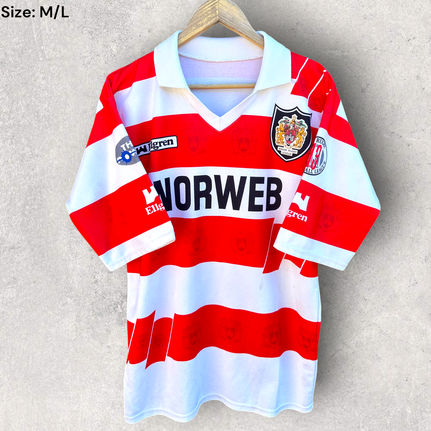 Wigan Warriors 1991 Ellgren Rugby League Vintage Jersey