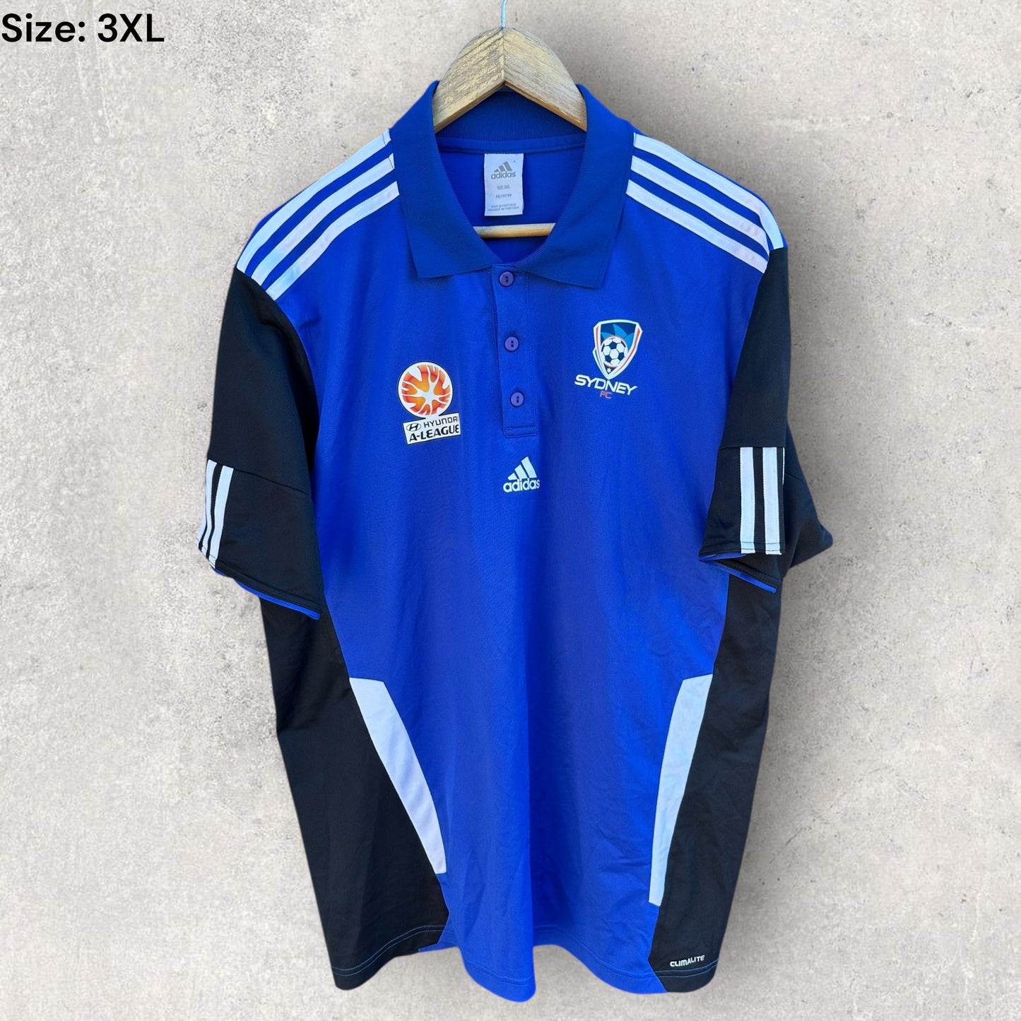 Sydney FC Adidas 2011 Blue Short Sleeve Polo Shirt