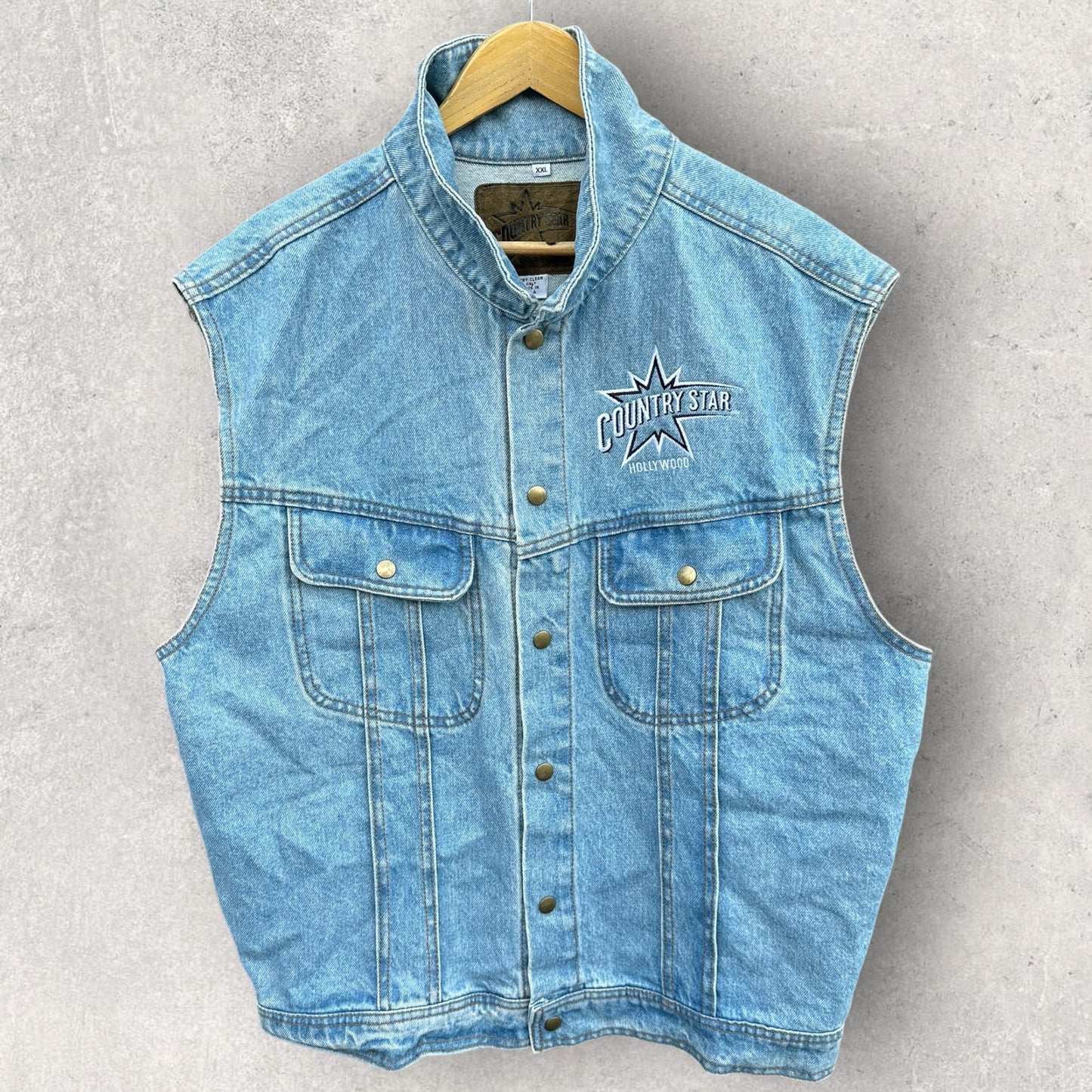 COUNTRY STAR HOLLYWOOD RESTAURANT 1990s VINTAGE DENIM VEST JACKET