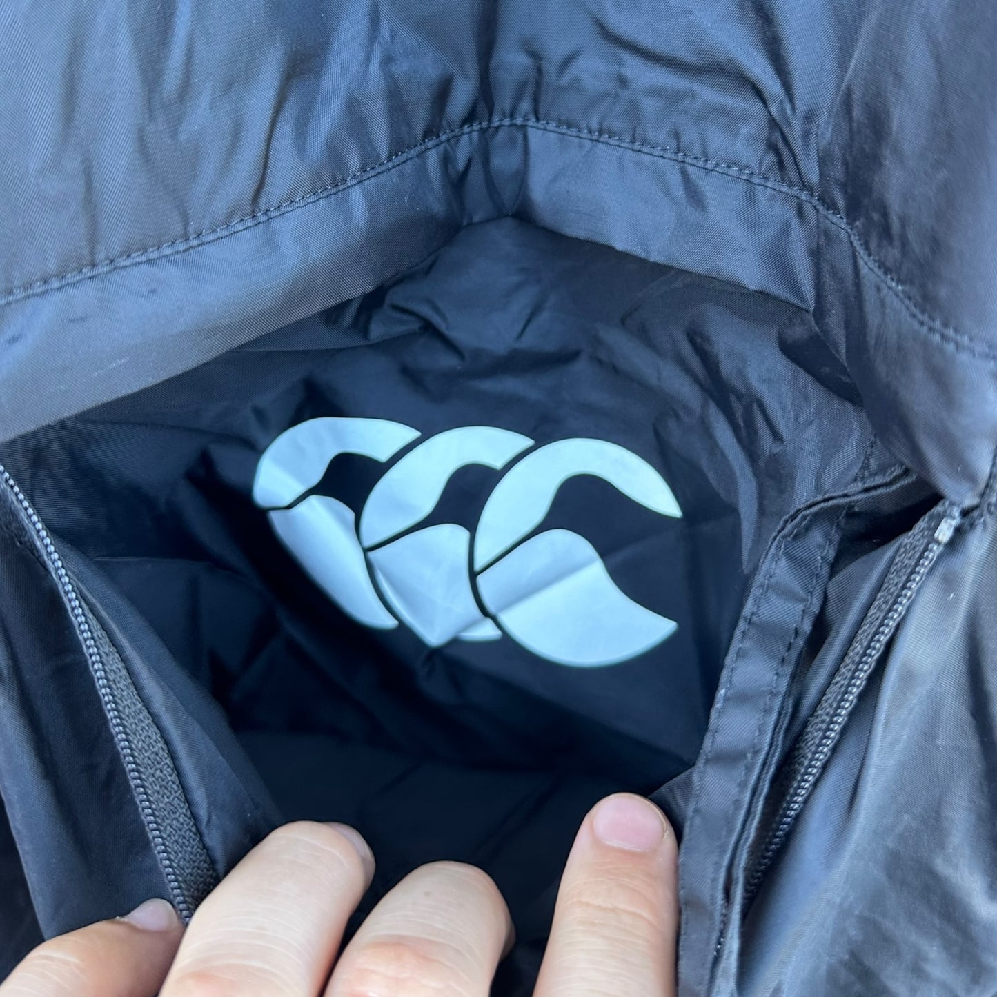 CANTERBURY BLACK HALF ZIP LIGHTWEIGHT RAINJACKET