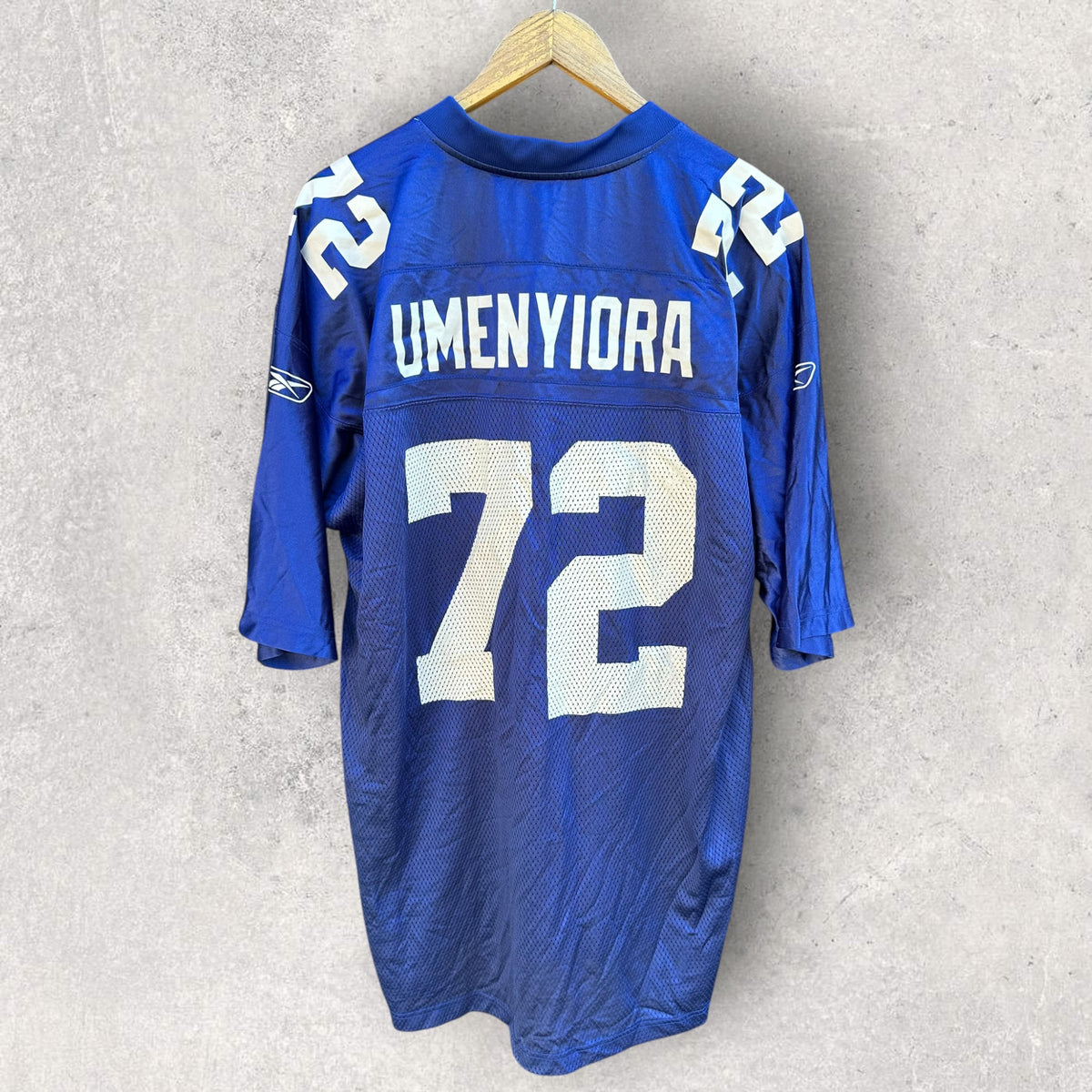 Osi Umenyiora New York Giants Reebok Vintage NFL Blue Jersey