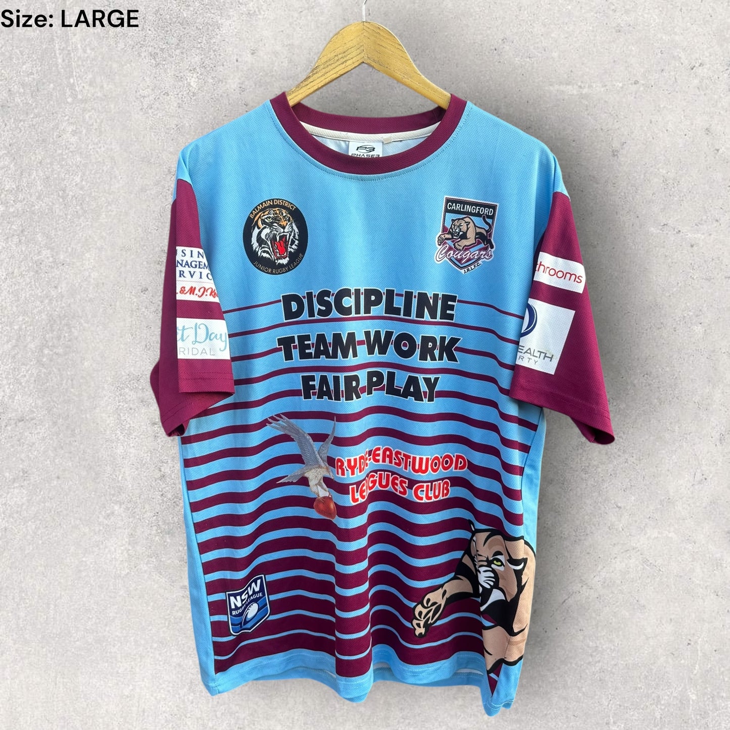 CARLINGFORD COUGARS NSW RUGBY LEAGUE TRAINING SHIRT