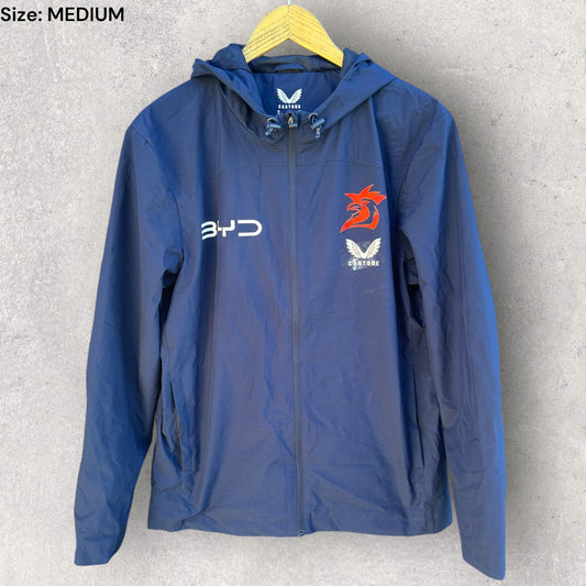 Sydney Roosters Castore BYD Full zip Windbreaker Hooded Jacket