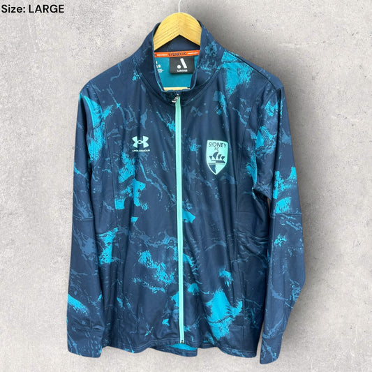 SYDNEY FC 2023-2024 UNDER ARMOUR FULL ZIP FOOTBALL JACKET