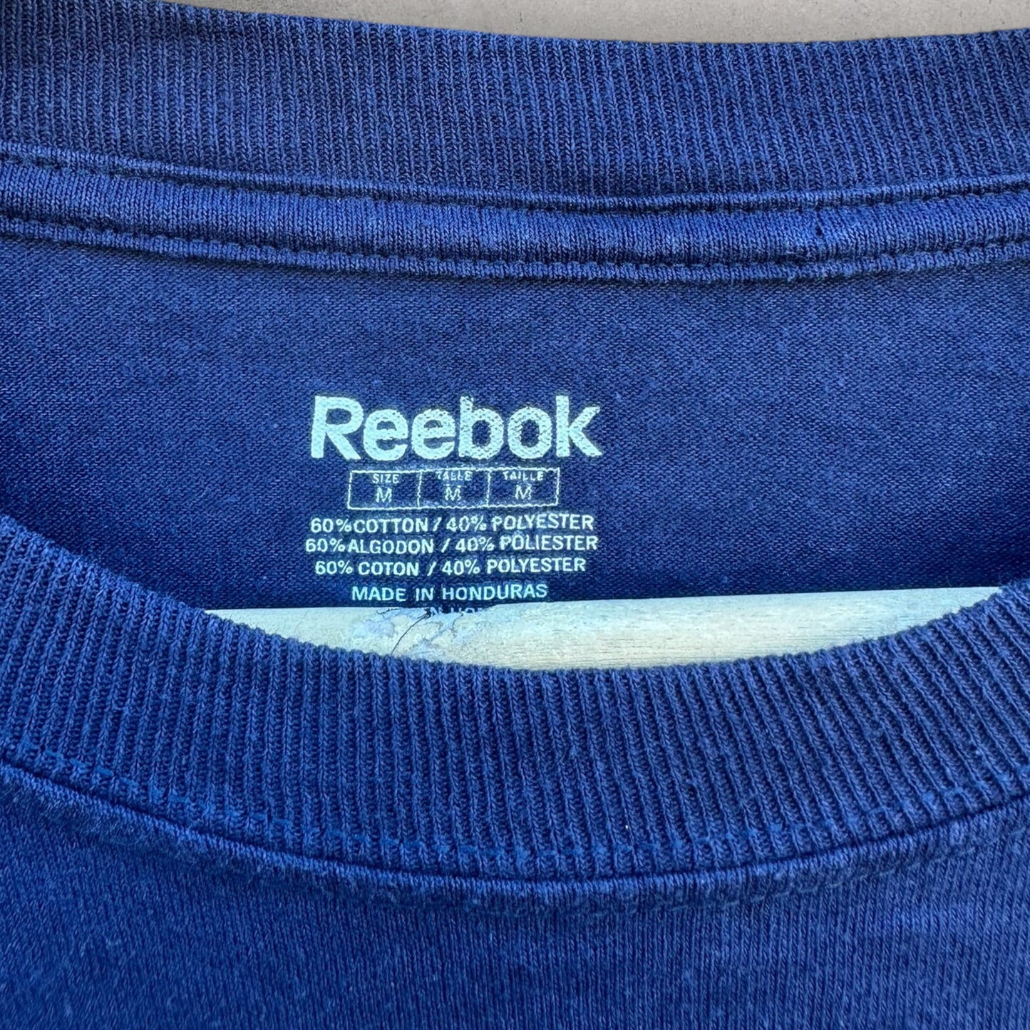 NEW ENGLAND PATRIOTS REEBOK BLUE LONG SLEEVE SHIRT
