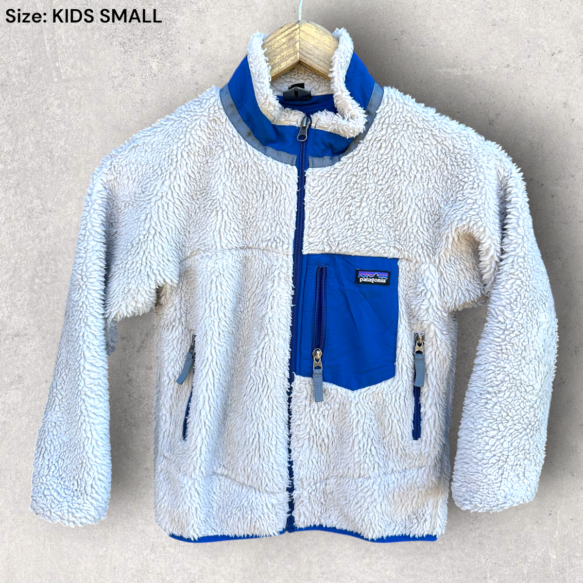 Patagonia Kids White Fleece Jacket