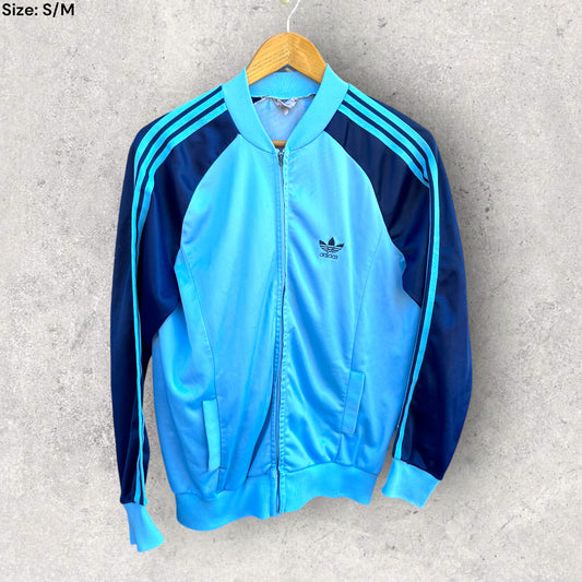 ADIDAS VINTAGE BLUE FULL JACKET FROM 1980s