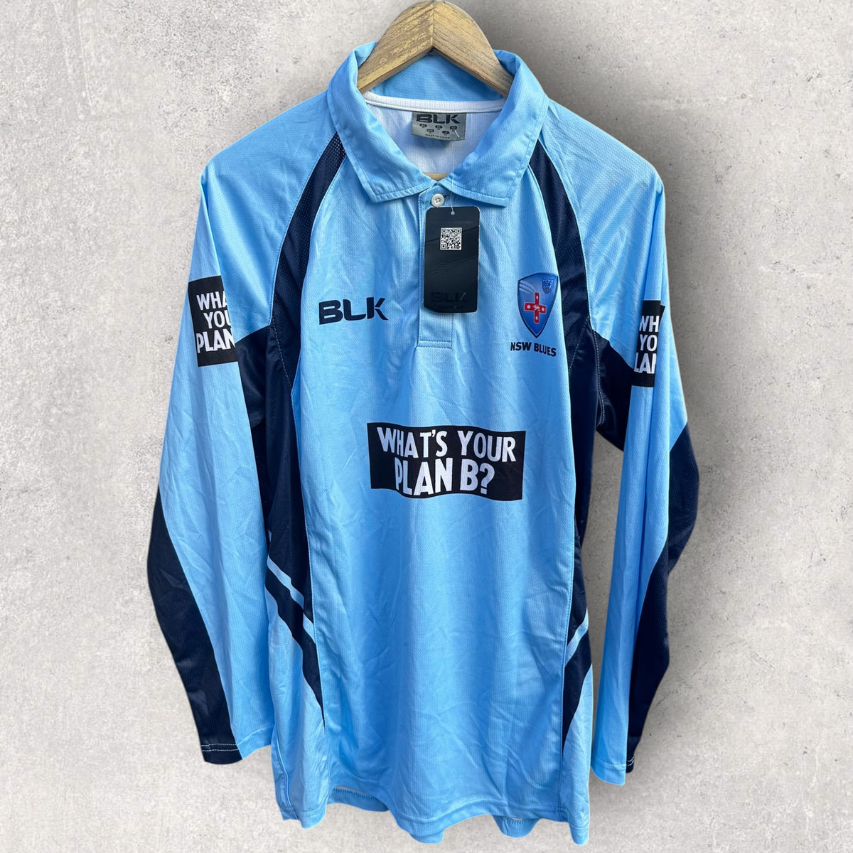 David Warner NSW Cricket BLK Player Issued Long Sleeve Jersey