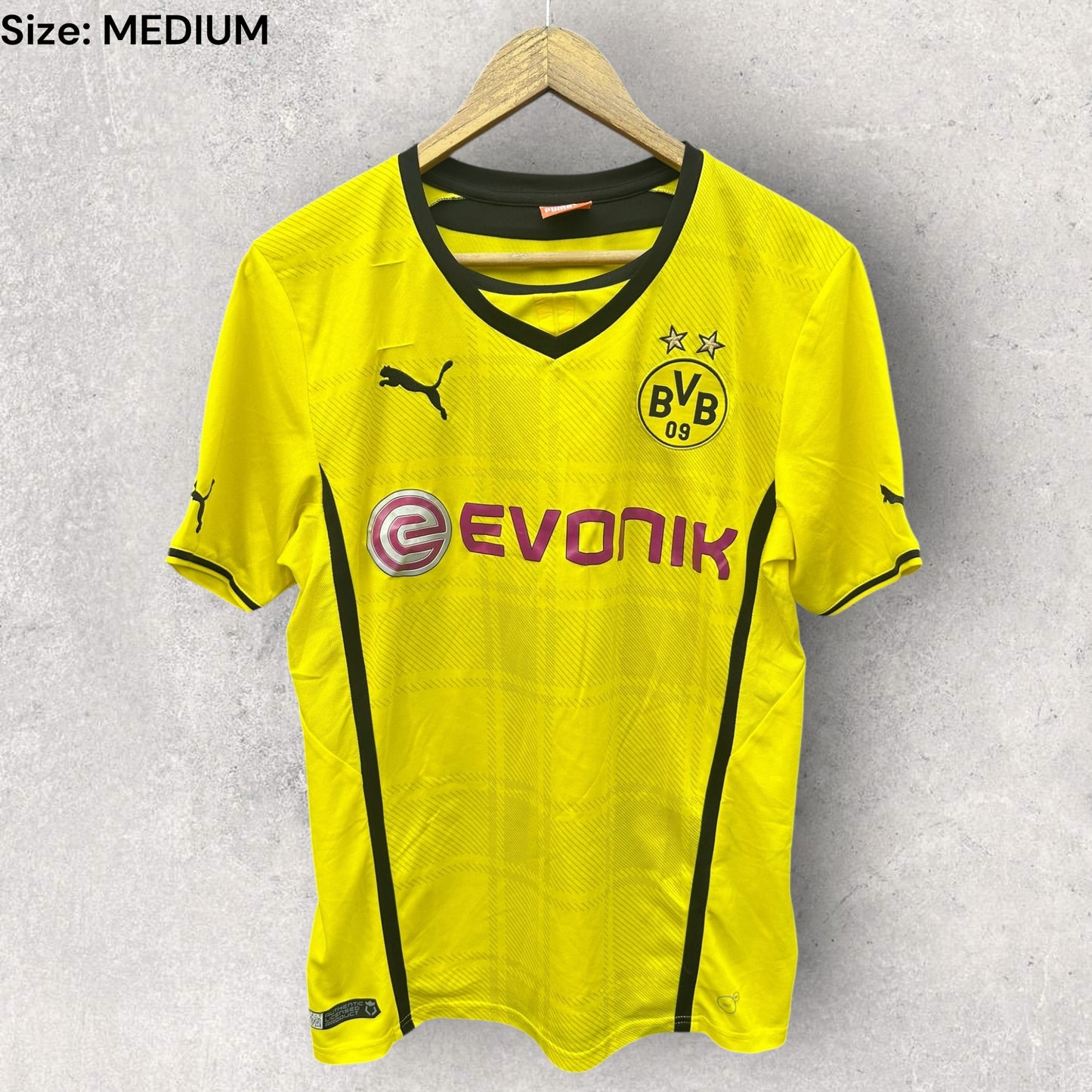 HENRIKH MKHITARYAN DORTMUND PUMA 2013-2014 HOME FOOTBALL JERSEY