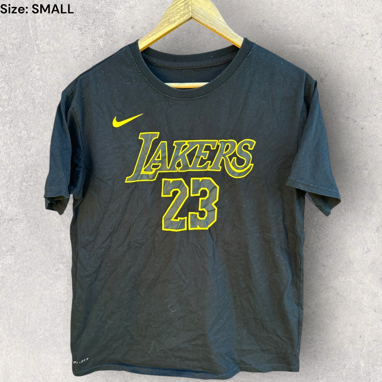 LEBRON JAMES LA LAKERS NIKE BLACK GREY SHIRT