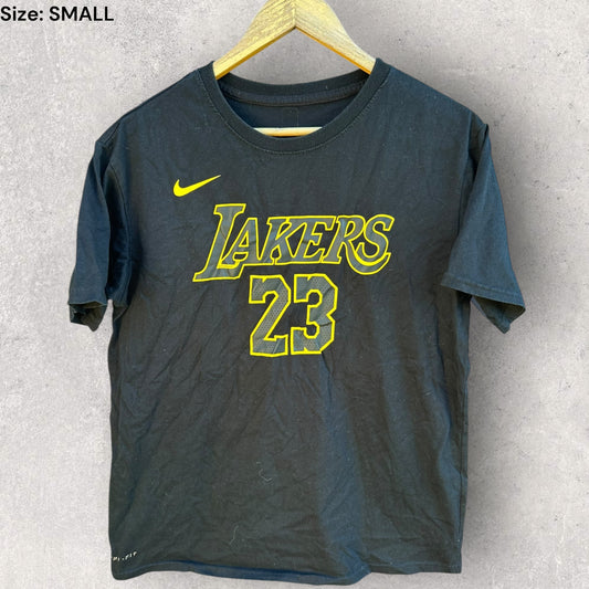 LEBRON JAMES LA LAKERS NIKE BLACK GREY SHIRT