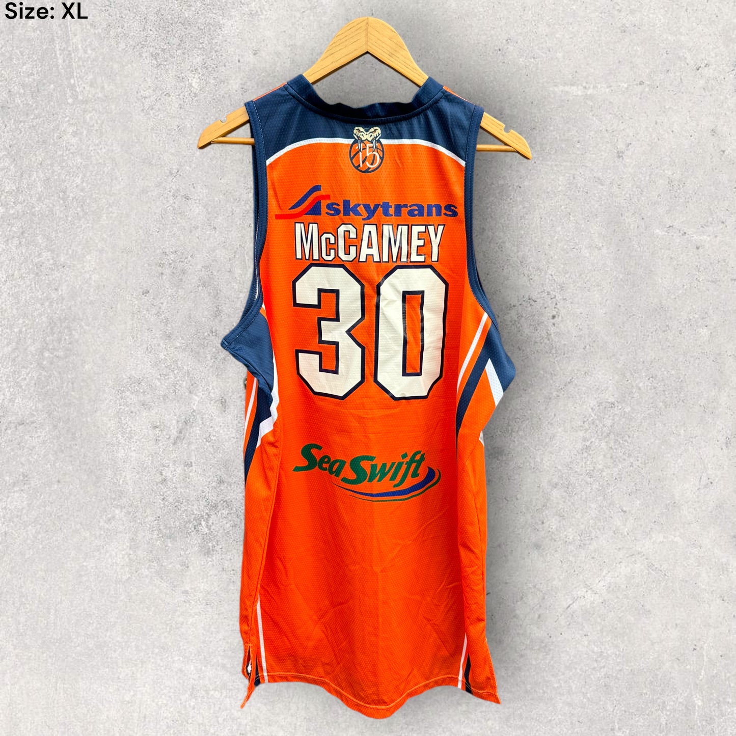 DEMETRI McCAMEY CARINS TAIPANS MATCH WORN JERSEY