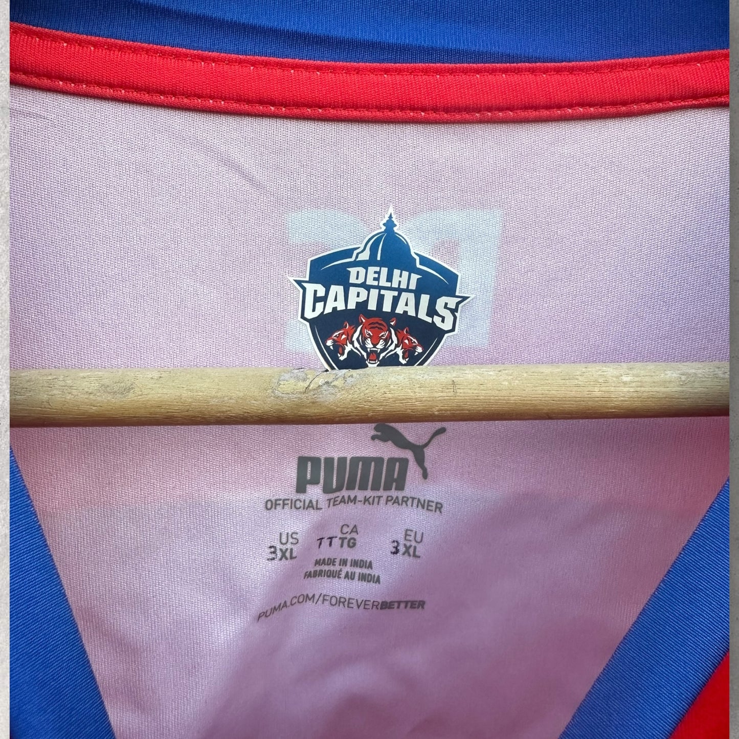 Delhi Capitals IPL Cricket Red Long Sleeve Coach Issued Training Shirt