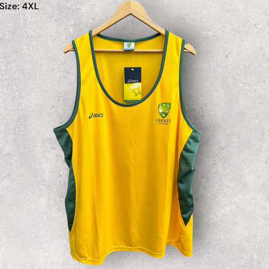 AUSTRALIAN CRICKET ASICS TRAINING SINGLET BRAND NEW WITH TAGS
