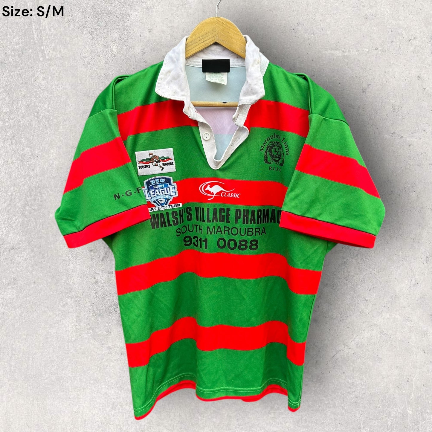 MAROUBRA LIONS VINTAGE NSW RUGBY LEAGUE MATCH WORN JERSEY