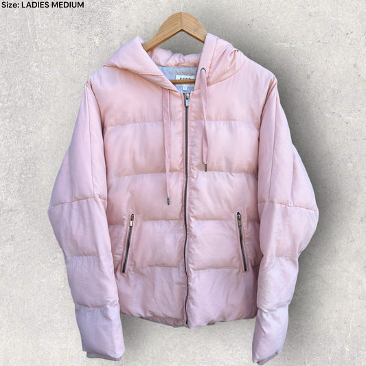 SEED LADIES PINK PUFFER JACKET