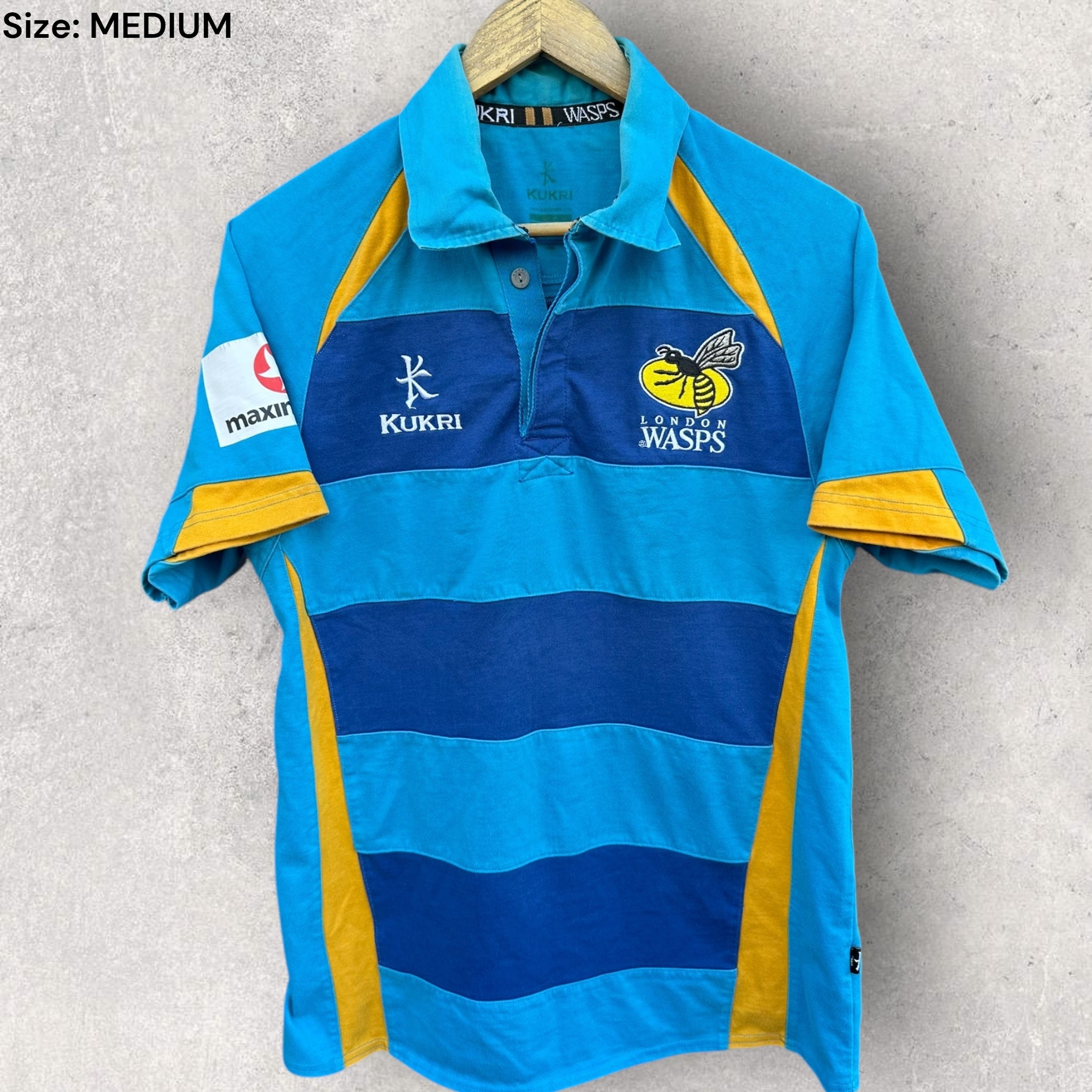 LONDON WASPS KUKRI RUGBY UNION JERSEY SHORT SLEEVE – THRILLOFTHETHRIFT