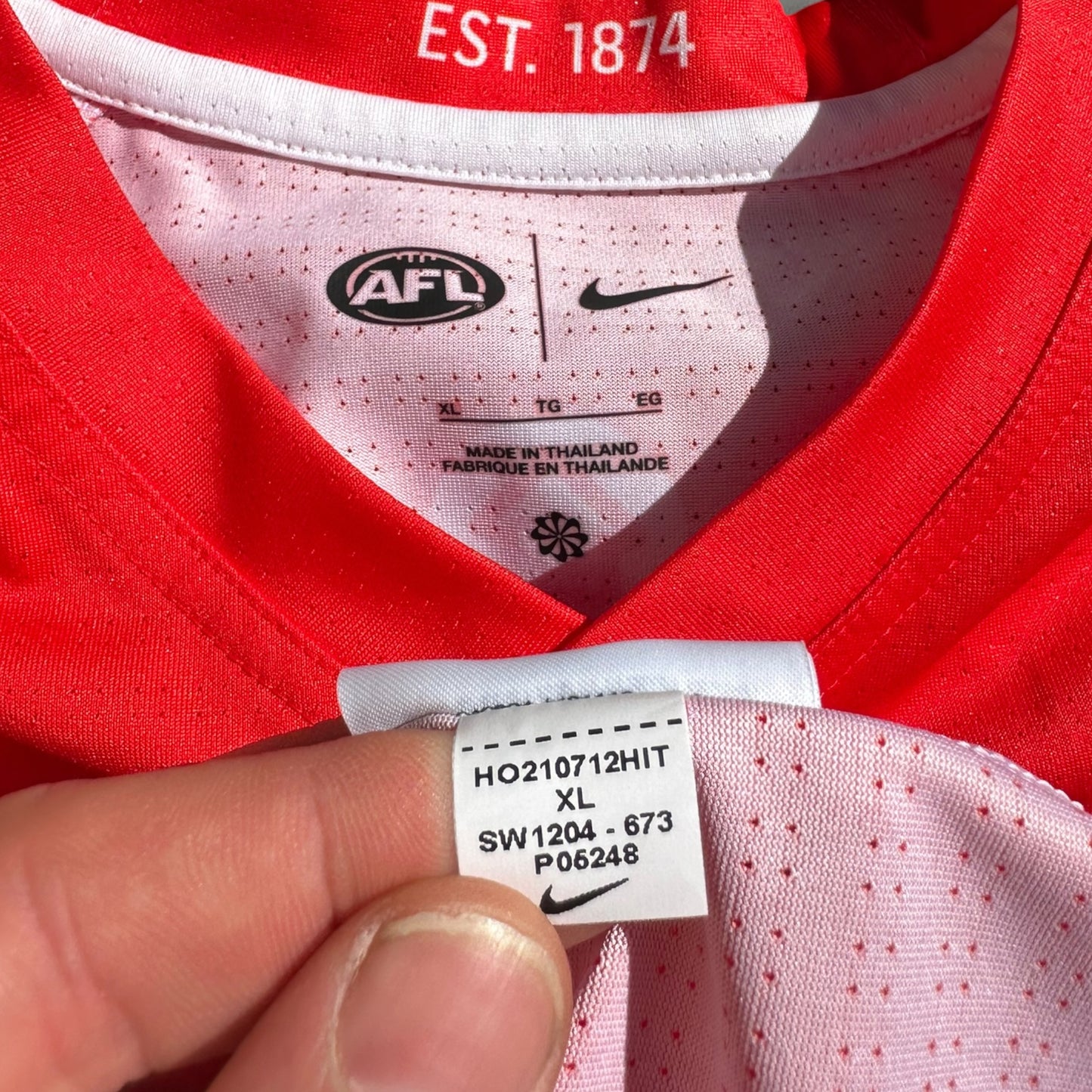 Sydney Swans Nike Kids Home Afl Guernsey Jersey