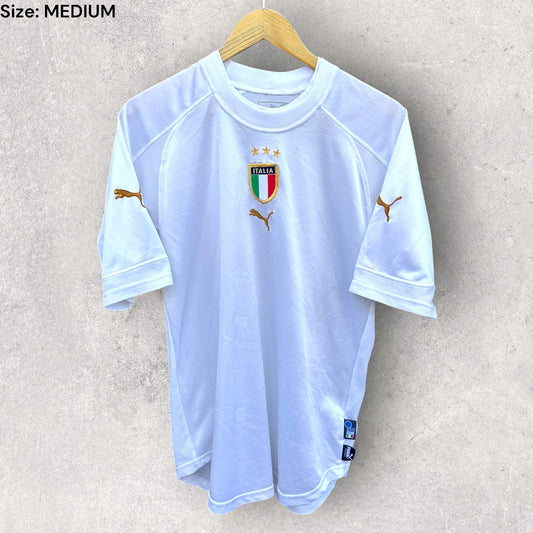 ITALY 2004 AWAY PUMA WHITE INTERNATIONAL SOCCER FOOTBALL JERSEY