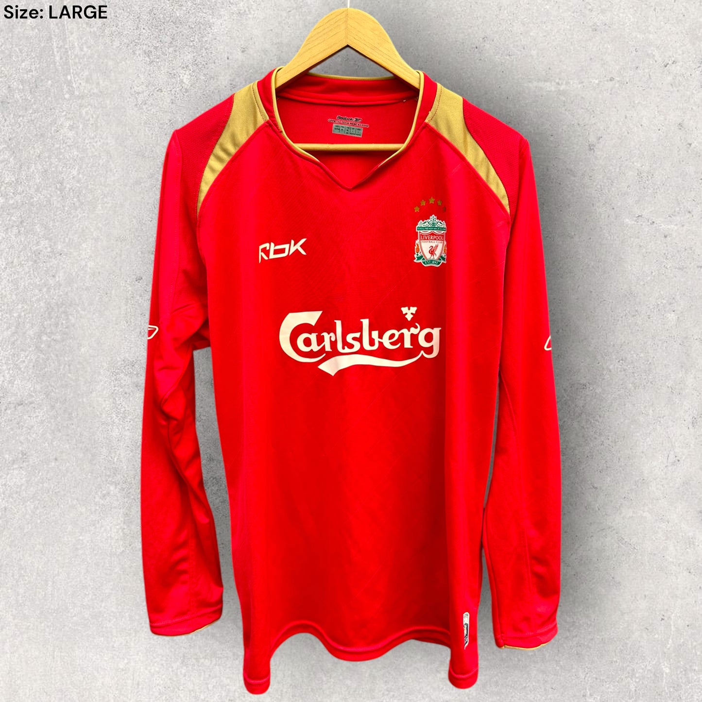 LIVERPOOL FC 2004-2005 HOME LONG SLEEVE FOOTBALL JERSEY